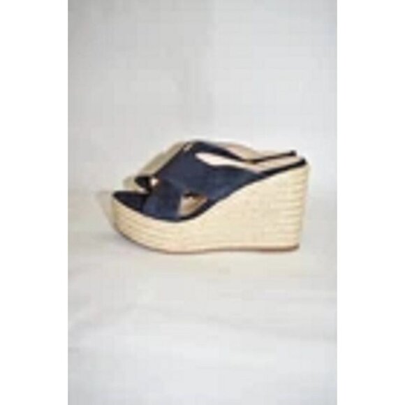 KENNETH COLE NEW YORK Womens Navy Espadrille Sandal  1-1/2